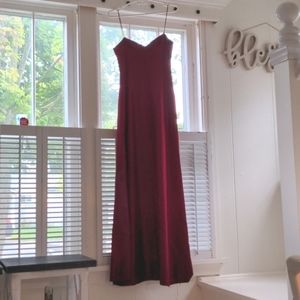 Red Spaghetti Ann Taylor red evening dress
